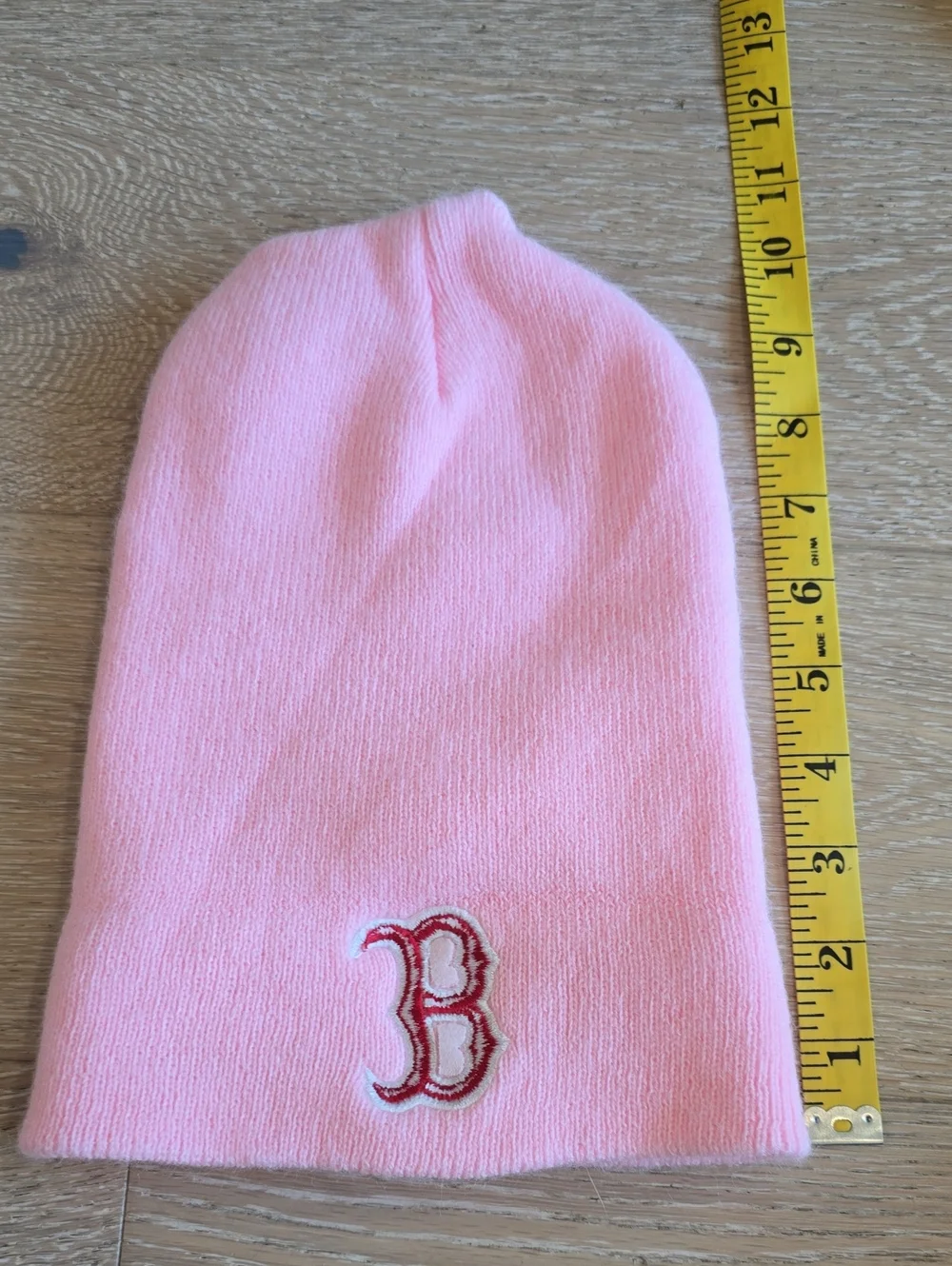 Boston Red Sox MLB Pink Beanie and Pink Embroidered 'B' Plush Bear Set